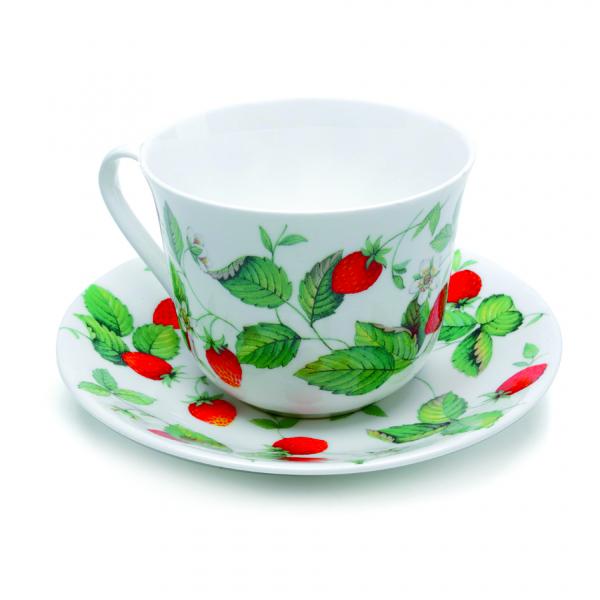 Frühstückstasse 450ml Erdbeeren (Alpine Strawberry) von Roy Kirkham